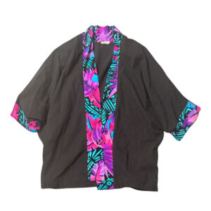 Vintage 80s/90s Carol Wior Blazer Bold Geometric Color Block Size Large